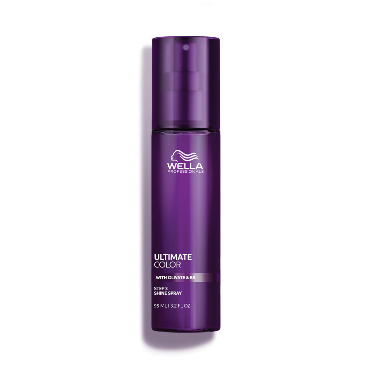 Wella Professionals bottle front view showing sleek packaging and instant shine