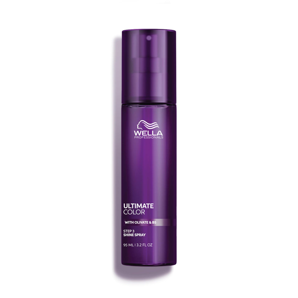 Wella Professionals bottle front view showing sleek packaging and instant shine