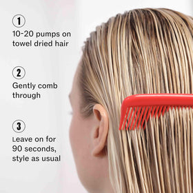 Wella Professionals before and after split-length showing smoother hair