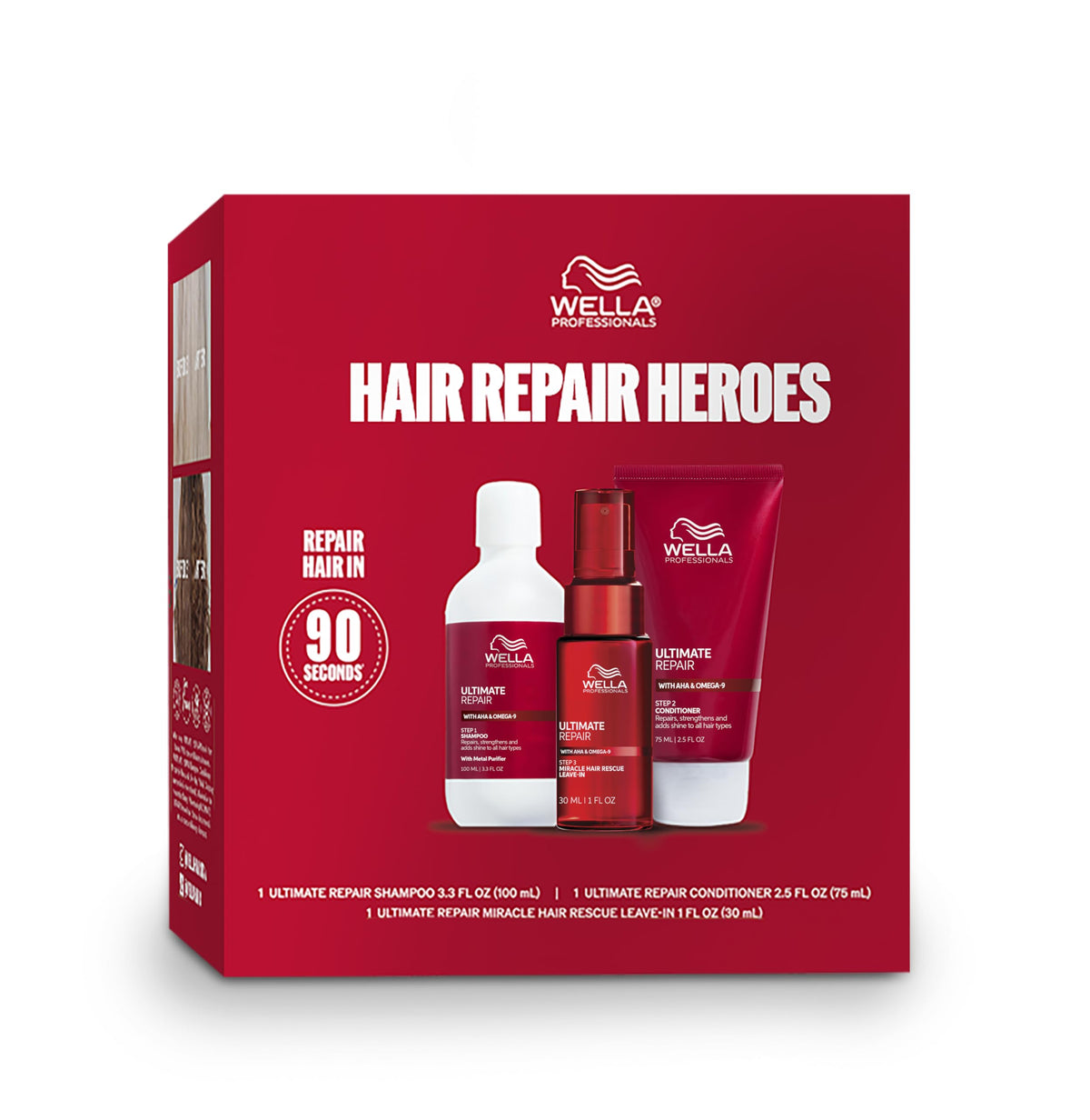 Wella Professionals front packaging showing kit components and repair benefit