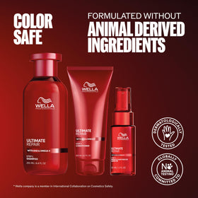 Wella Professionals kit staged on bathroom shelf for easy daily use reminder