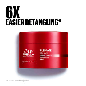 Wella Professionals before and after hair comparison showing reduced split ends benefit