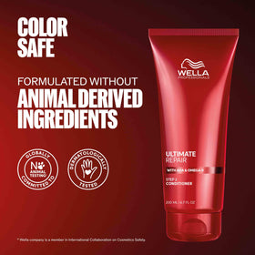 Wella Professionals 6.7 fl oz next to common items showing real size benefit
