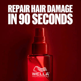 Wella Professionals bottle next to ruler to show compact 1 fl oz size benefit