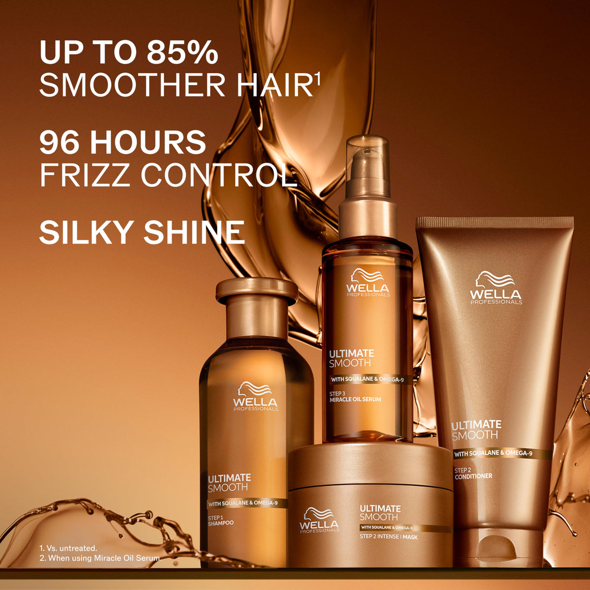 Wella Professionals shampoo paired with Miracle Oil Serum to boost smoothness