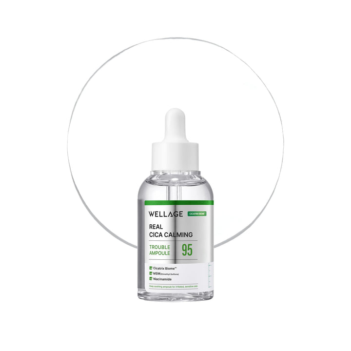 WELLAGE ampoule front packaging showing bottle and label for calming benefits