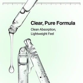 WELLAGE ampoule beside centella leaves and aloe to show botanical soothing focus