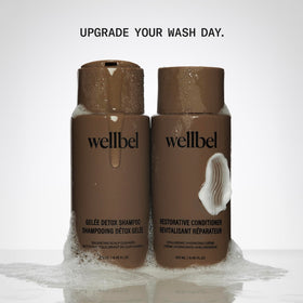 WELLBEL product label close-up showing clean, color-safe ingredient list