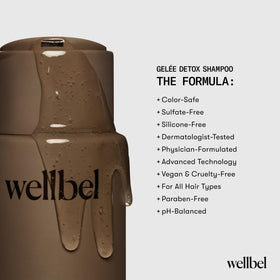 WELLBEL being massaged into scalp to remove buildup effectively