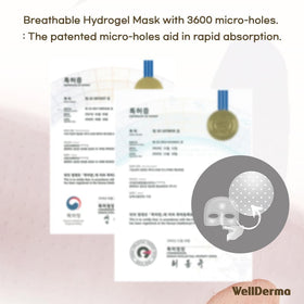 WELLDERMA ingredient label close-up showing collagen water and active highlights