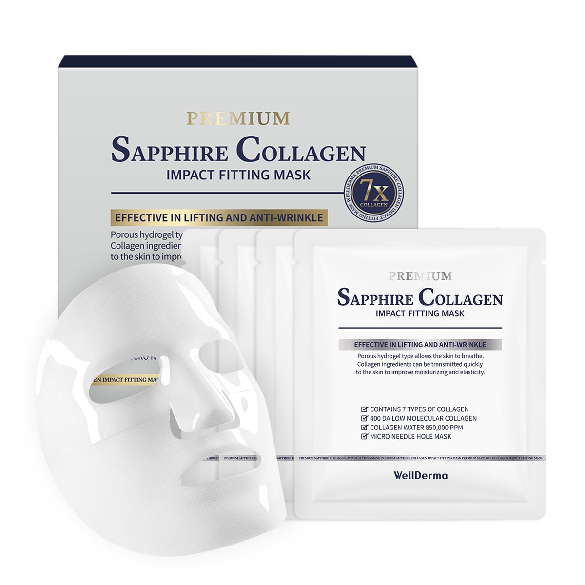 WELLDERMA front packaging showing product name and calming blue design for clarity