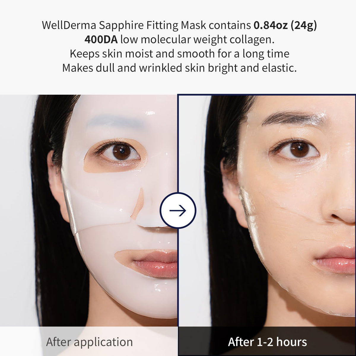 WELLDERMA mask worn on face demonstrating fit and immediate cooling effect
