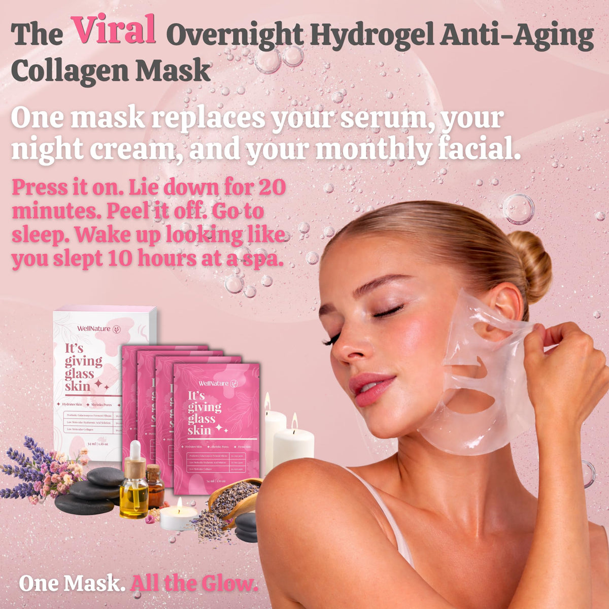 Wellnature mask texture and serum close detail for visible nourishment