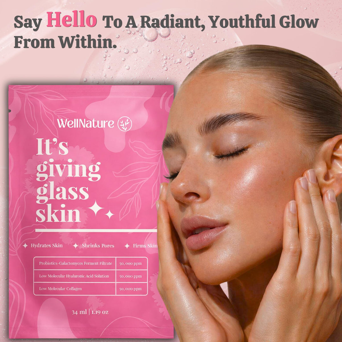 Wellnature travel pouch with single mask for easy skincare on trips