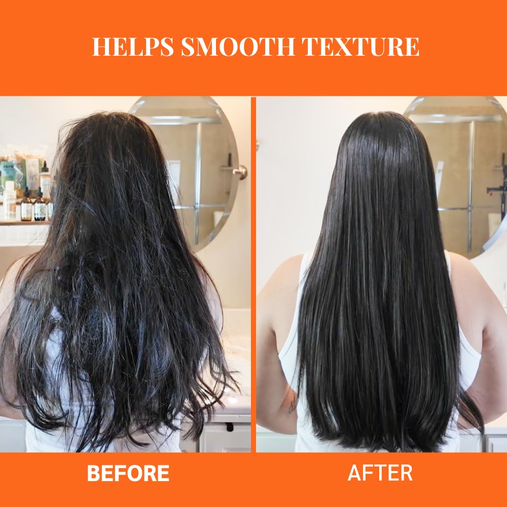 Well's Oil applied to hair ends for smoothing and shine benefits