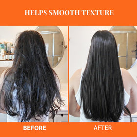 Well's Oil applied to hair ends for smoothing and shine benefits