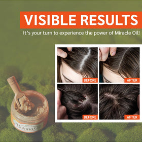 Applying Well's Oil to hair ends to show conditioning and frizz reduction