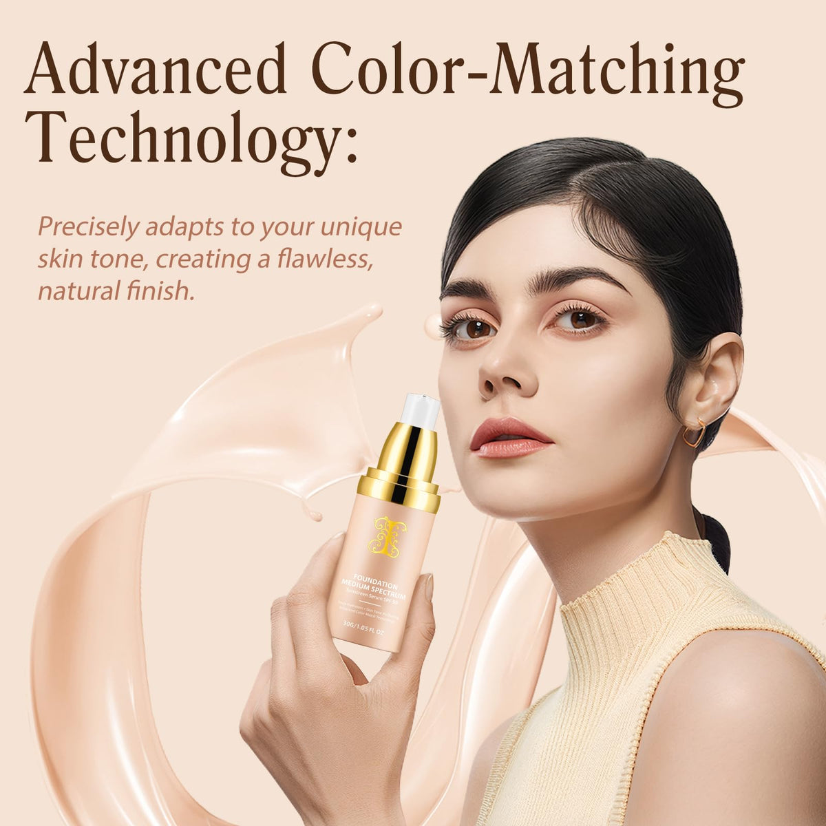 Weluno product being blended with fingertip for natural seamless coverage