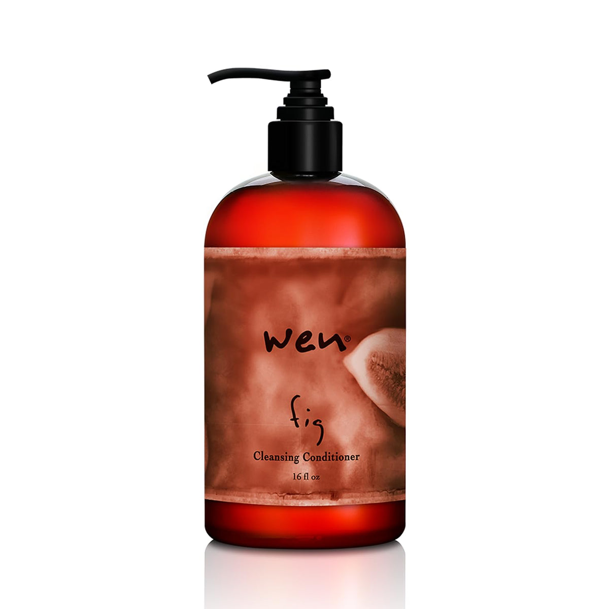 WEN by Chaz Dean front bottle shot showing product and fig scent benefits