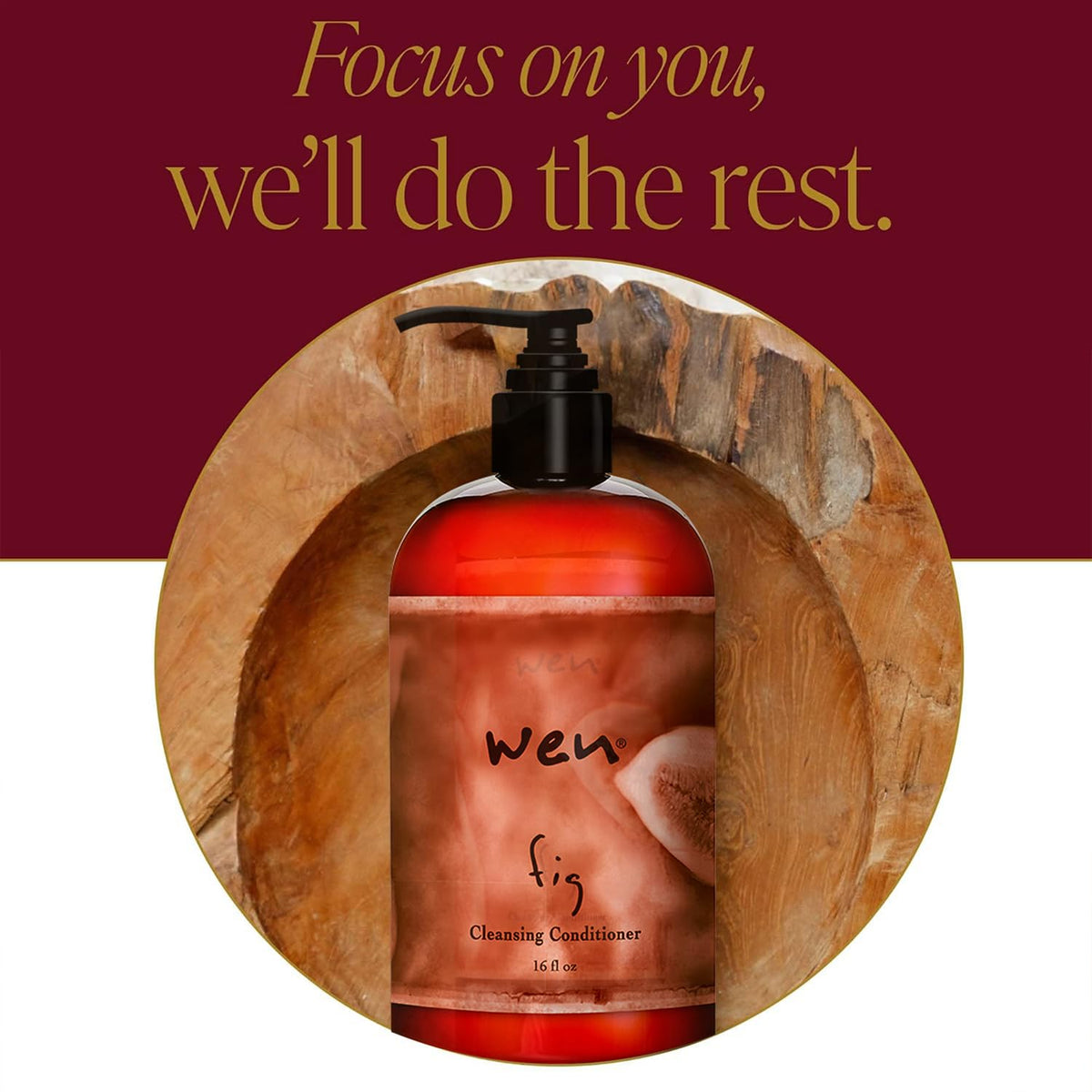 WEN by Chaz Dean 16 oz bottle next to hand showing real size and value