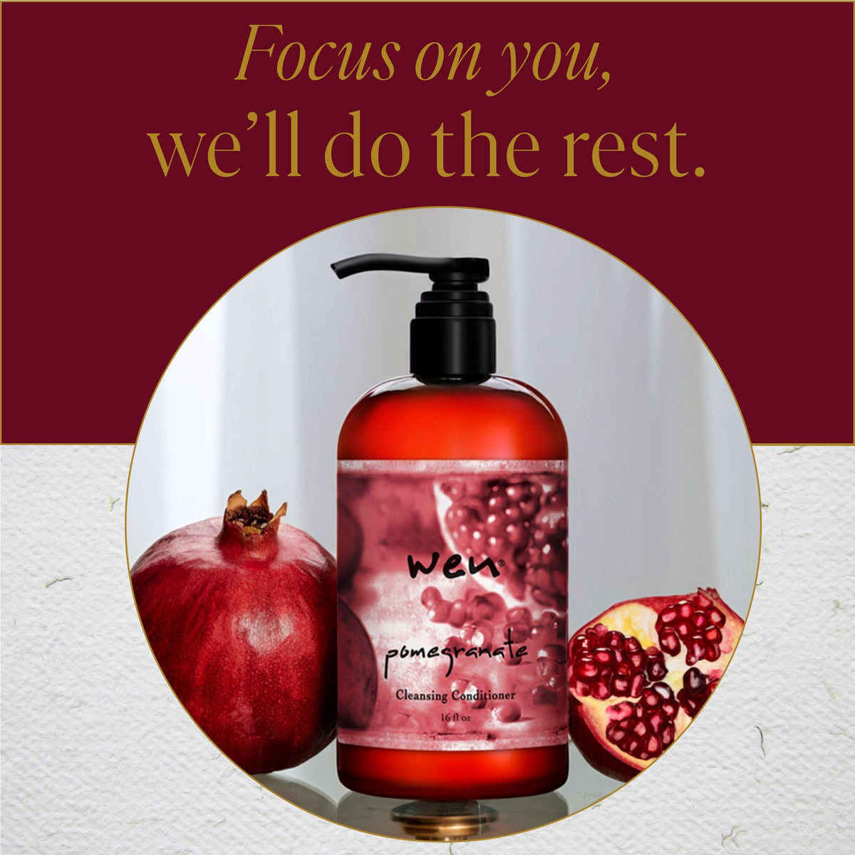 WEN by Chaz Dean label close-up highlighting ingredients and clarity benefit