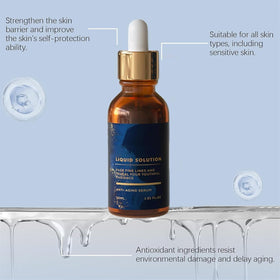 Weslaplus Olavita applying serum to hand for visible smoothing benefit