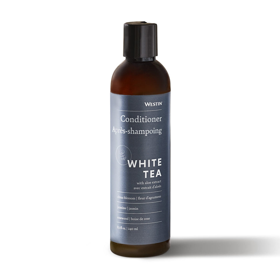 Westin front bottle showing label and elegant packaging benefit: recognizable hotel scent