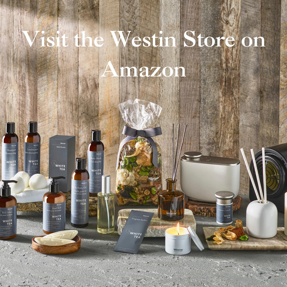 Westin body wash in use in shower showing refreshing spa-like benefit