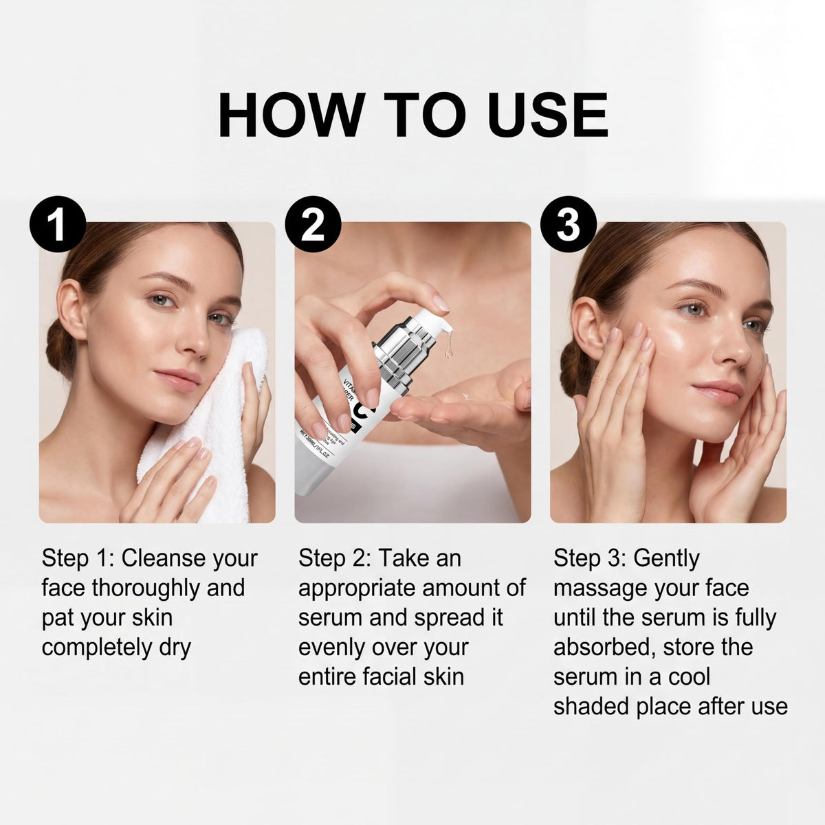 WestShiny woman applying serum for hydrated, youthful-looking skin