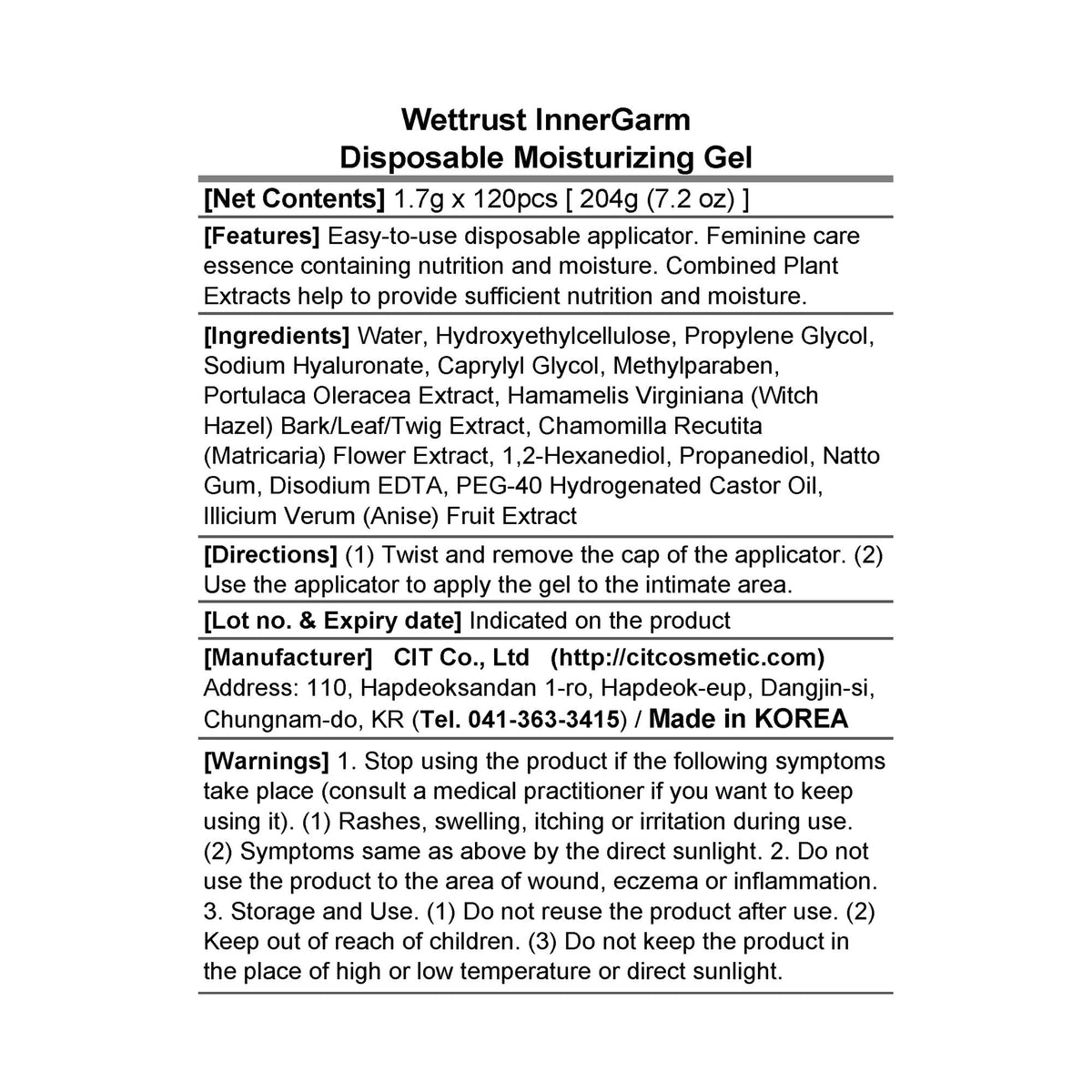 wettrust single-use applicator in individual wrapper highlighting hygiene