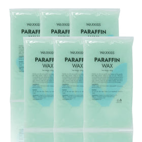 wewax front packaging showing six paraffin wax blocks and benefits