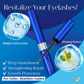 Wewell before and after comparison styling to show fuller, longer lashes benefit