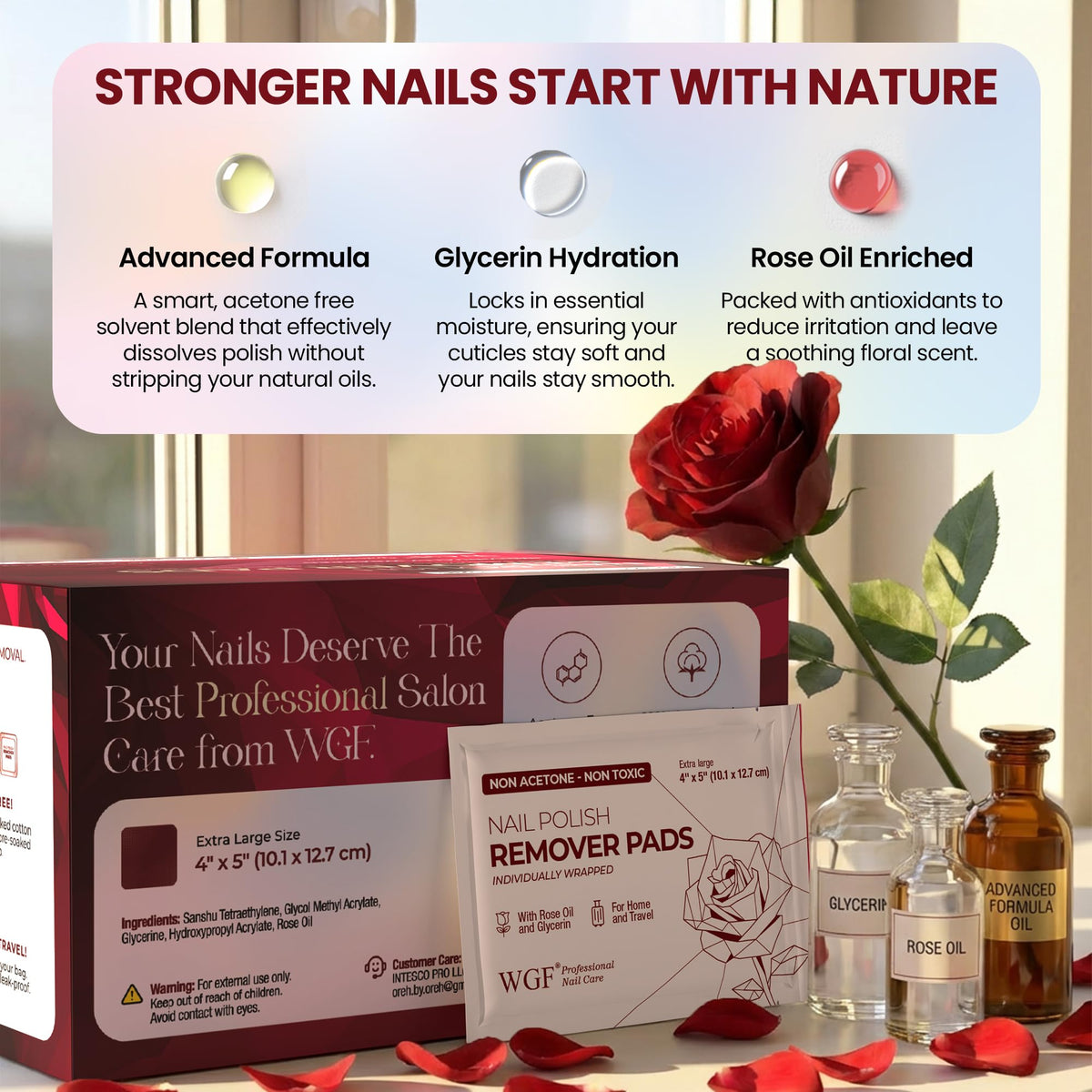 WGF PROFESSIONAL NAIL CARE individually wrapped sachet for hygienic use