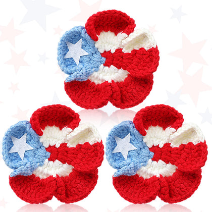Whimsibelle front view showing three Puerto Rico flag clips, festive accent