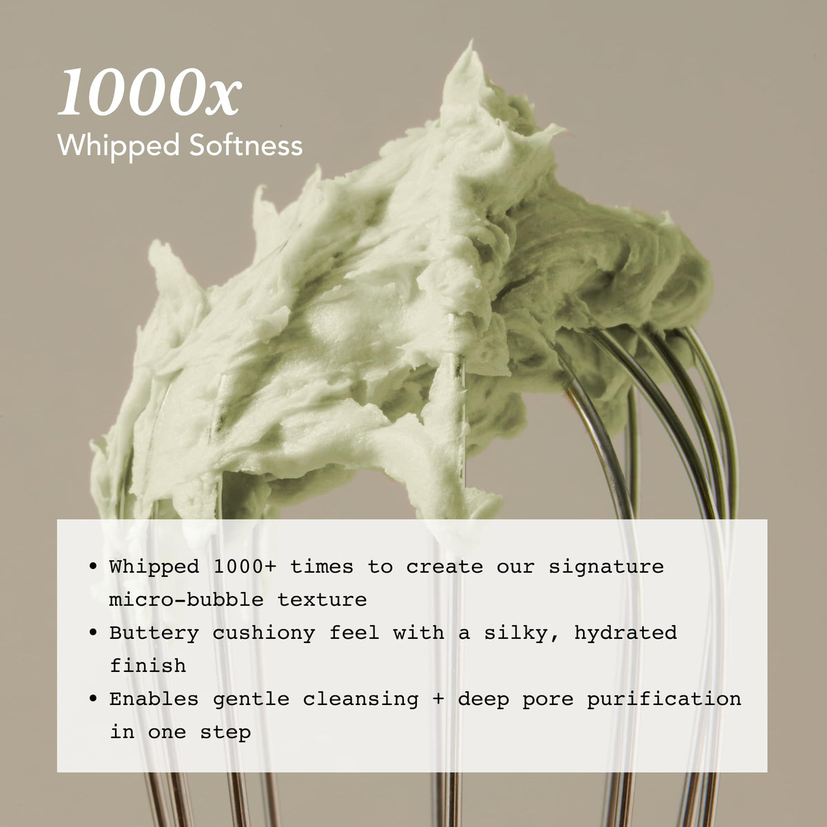 Whipped Semo Company foam lather in hand illustrating easy cleansing action