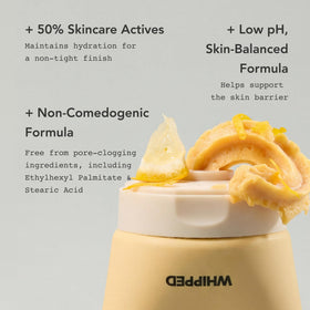 Whipped Semo Company applied as a wash on wet skin showing gentle cleansing action