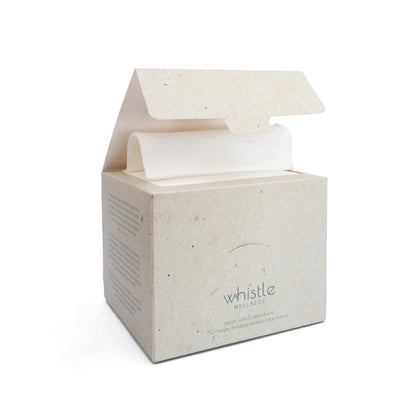 Whistle Wellness front packaging showing resealable 50-count box and product benefit
