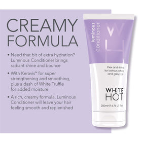 White Hot 200ml bottles in hand showing compact travel-friendly size