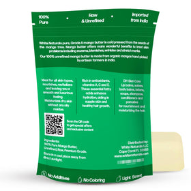 White Naturals mango butter close-up texture highlighting rich creamy spreadability