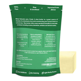 White Naturals close-up texture of creamy raw shea butter showing smooth spreadability