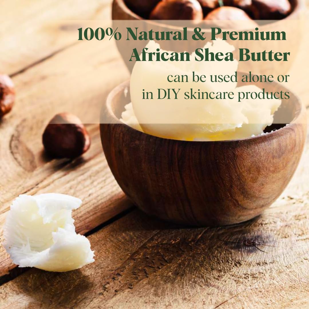 White Naturals whipped DIY body butter blended from raw shea butter for customizable skincare