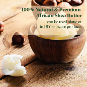 White Naturals whipped DIY body butter blended from raw shea butter for customizable skincare