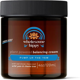WHOLESOME HIPPY front packaging showing label and 4oz jar, highlighting botanical benefits