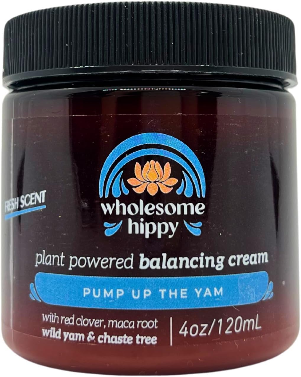 WHOLESOME HIPPY cream applied on forearm in lifestyle scene, moisturizing and calming effect