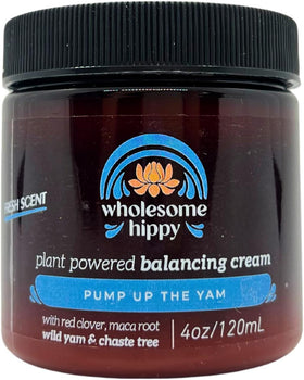 WHOLESOME HIPPY cream applied on forearm in lifestyle scene, moisturizing and calming effect