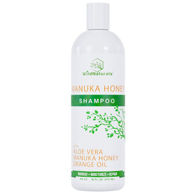Wild Naturals front bottle showing branding and hydrating shampoo benefits