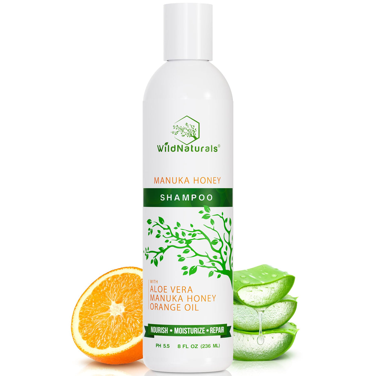 wild naturals front bottle showing product label and clean design benefits