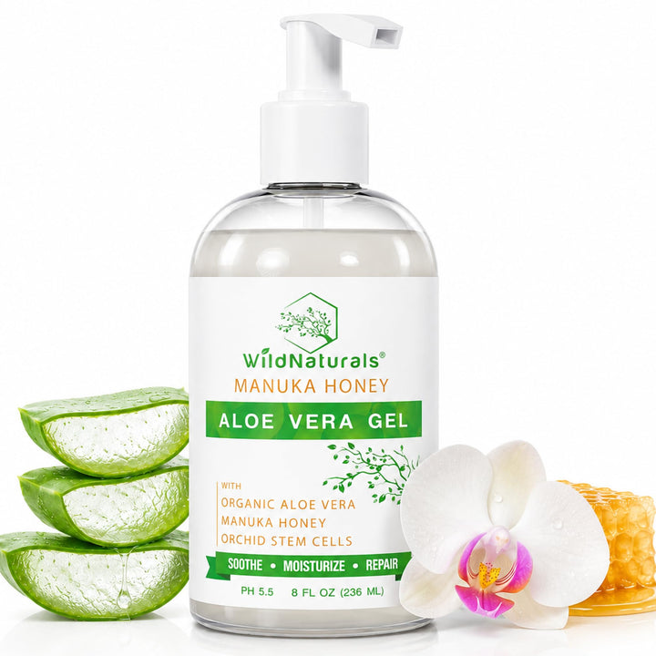 Wild Naturals front packaging showing the aloe gel and benefits