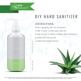 Wild Naturals label close-up listing ingredients and pH balance