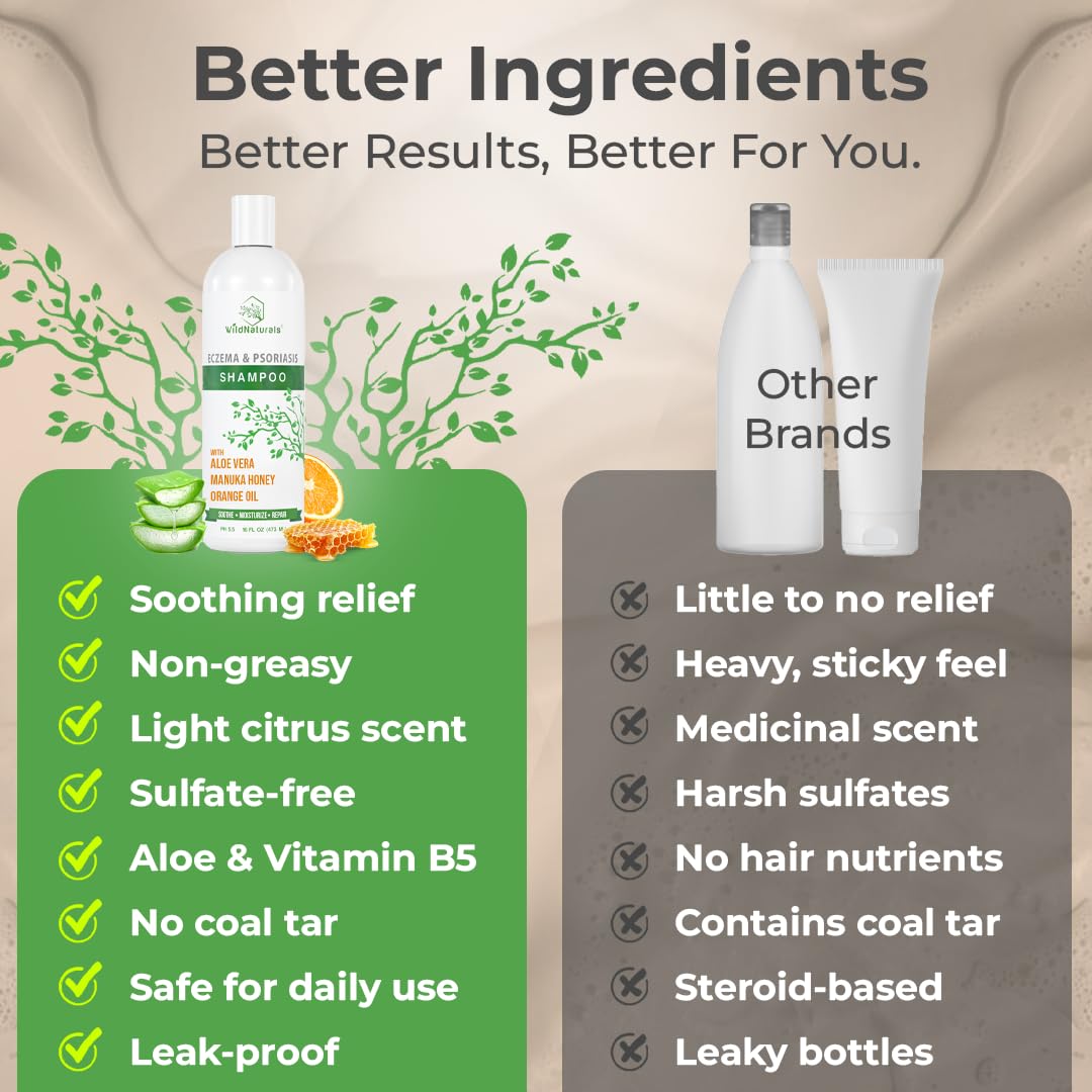 Wild Naturals shampoo in bathroom setting promoting calm scalp routine